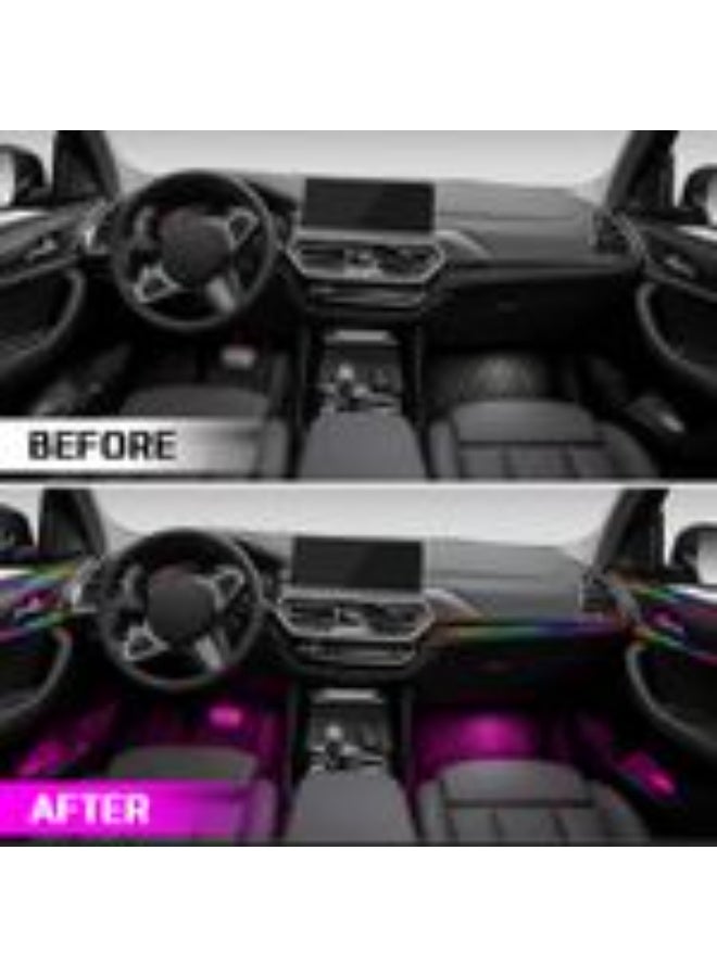 Dreamcolor Acrylic Interior Car Lights, Car Accessories 18 in 1 Car LED Strip Lights with APP Control and 213 Modes, 175 inches 593 LEDs Fiber Optic Lights, RGB Neon Car Lighting - Image 4